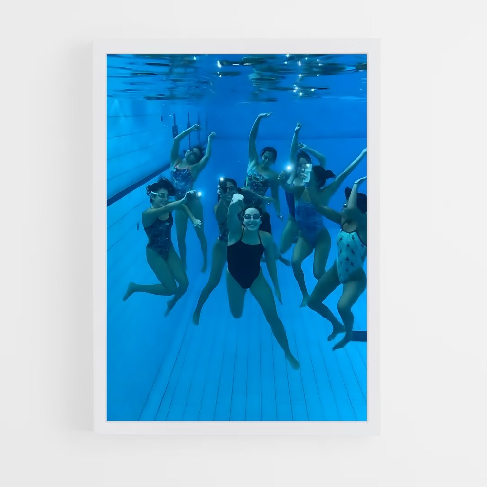 Poster Synchronized diving synchronisé – affiche Plongeon synchronisé (vue 3)